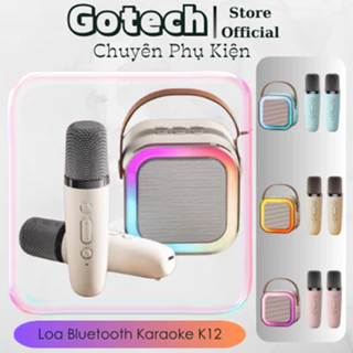 Loa Hát Karaoke K12 + Tặng Kèm 02 ,Mic Hát Không Dây Âm Thanh Cực Chất Bảo Hành 12 Tháng - Gotech_store | Loa K12