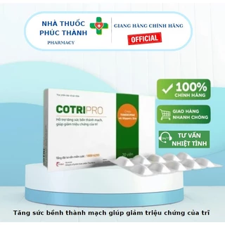 COTRIPRO - Viên uống giúp co búi trĩ, trĩ nội, trĩ ngoại, giảm ngứa rát (Hộp 20 viên)