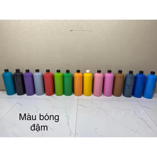 Set 15 màu BÓNG tô tượng 500ml (Tông cơ bản, ĐẬM)