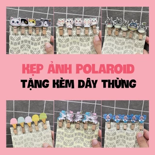 Kẹp Ảnh Polaroid Tặng Kèm Dây Thừng Treo Ảnh