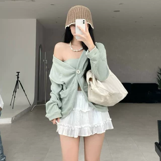 Chân váy kiểu bèo 2 tầng dáng xòe phong cách dễ thương xinh xắn - Milyn Clothes