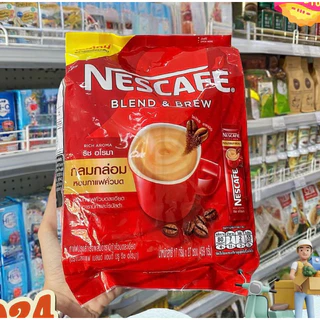 Cà Phê Sữa Hoà Tan Nescafe Blend & Brew nội địa Thái Lan Bịch 27 gói Bao Bì Mới