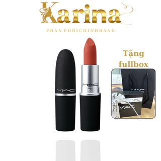 Son MAC Powder Kiss Lipstick son lì 544 551 707 chính hãng 3g Fullsize mềm mịn siêu lì KARINA