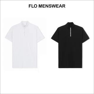 Áo thun body FLO MENSWEAR dây kéo cao cấp, áo thun cổ lọ có khóa kéo