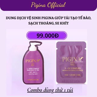 [Combo dùng thử 1 túi] Dung Dịch vệ sinh phụ nữ PIGINA - xuất xứ Hàn Quốc