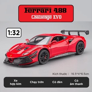 Mô hình xe Ferrari 488 Challenge EVO 2020 tỉ lệ 1:32 Jiaye model 8131