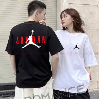 Áo Thun JORDAN Nam Nữ Tay Lỡ Basic ROMANCE Form Rộng Chất Liệu Cotton 250 Co Giãn Thoáng Mát