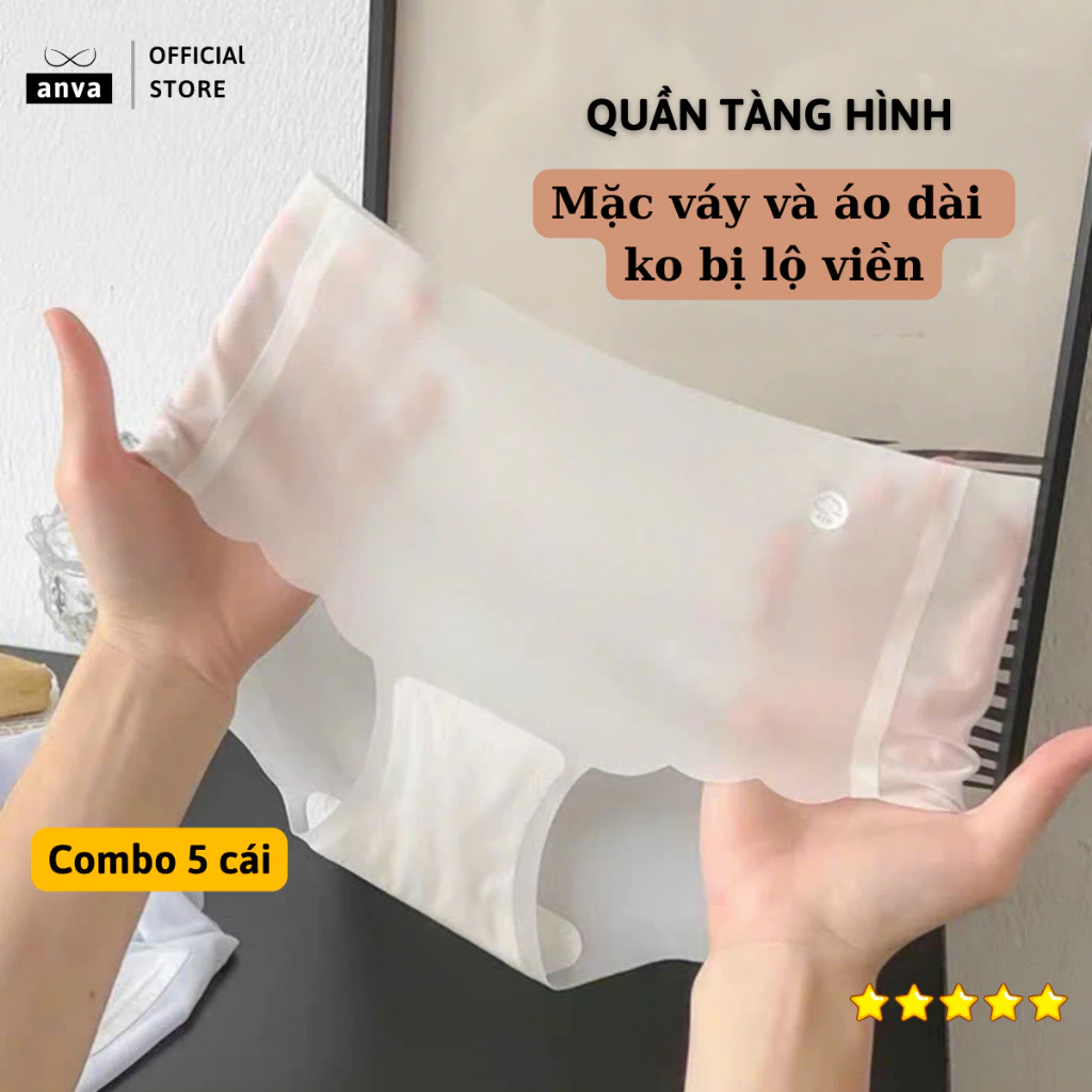 Quần lót nữ su thạch băng lụa kháng khuẩn tàng hình không đường may thích hợp mặc váy và áo dài