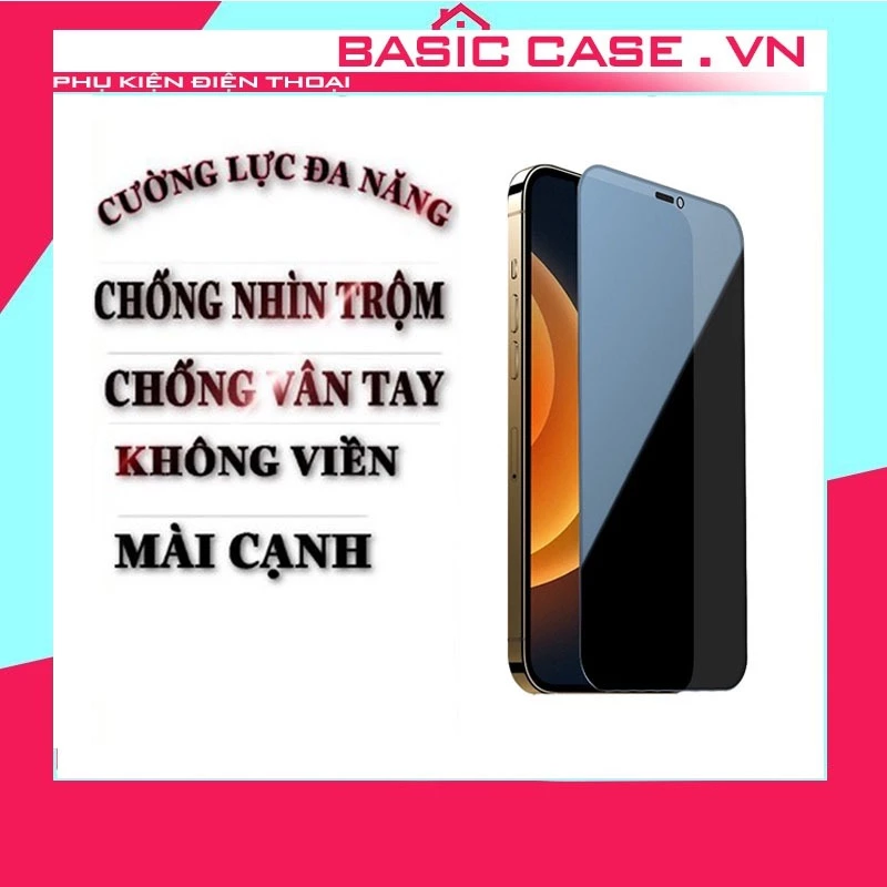 Kính cường lực iphone chống nhìn trộm chống vân tay dẻo bo viền 7/7plus/8/plus/x/xs/Xsmax/11/12/13/14/pro/max/promax