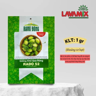 Hạt giống Khổ Qua Rừng Rado 52 (1g~10 hạt) hiệu Rạng Đông sinh trưởng khoẻ | Đất trồng cây Lavamix