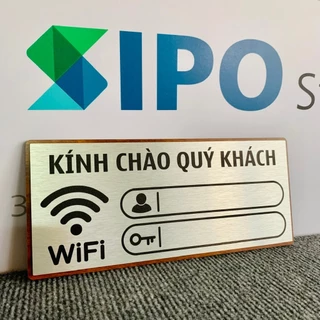 Biển Wifi - Biển Ghi Tên Wifi - Biển Ghi Pass Wifi - Chất liệu Alu in sắc nét bền đẹp