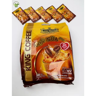 Cà Phê Sữa Hòa Tan 3IN1 KING COFFEE ( Bao Bì Mới ) - Túi 50 gói x 20g