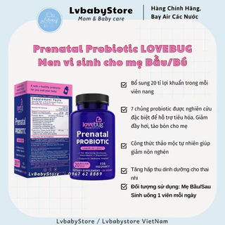 Men vi sinh dành cho mẹ bầu Love Bug Probiotics Prenatal Probiotic( 30 viên)