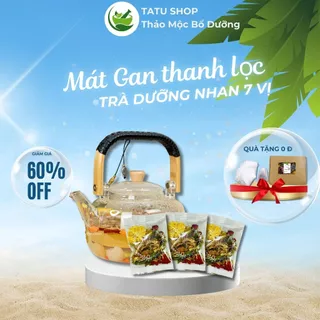 Trà Dưỡng Nhan 7 Vị (Gồm: Hoa Cúc; Nụ Hoa Hồng; Long Nhãn; Kỷ Tử; Táo Đỏ, Cỏ ngọt, Hoa nhài)