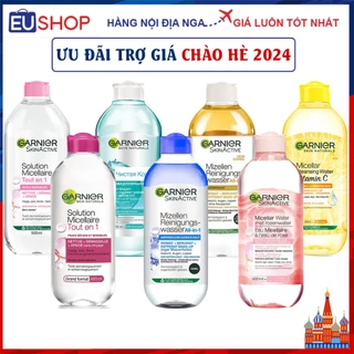 [HÀNG CHÍNH HÃNG] Nước tẩy trang Garnier Micellar bản Nga Đức Pháp Lọ 400ml