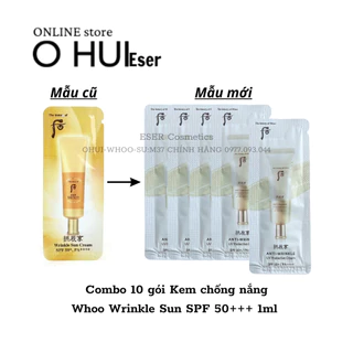 combo 10 gói Kem chống nắng Whoo Wrinkle Sun SPF 50+++ 1ml _ESERsample