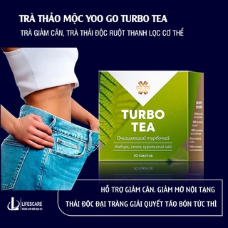 Trà thảo mộc giảm cân, Trà thải độc ruột thanh lọc cơ thể, Yoo Go Turbo Tea siberian, hộp 30 gói