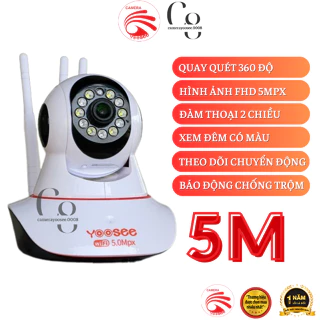 Camera wifi yoosee 3 râu 5.0mpx - Wifi Khoẻ - Tích hợp đèn LED soi đêm