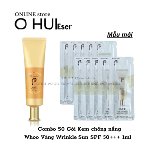 [Mới] Combo 50 gói kem chống nắng chống nhăn whoo vàng--Winkle sun cream 1ml_esersample