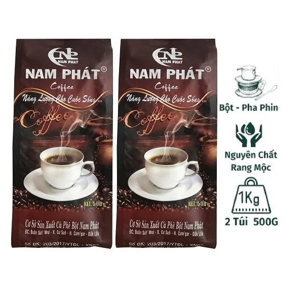 [Combo gói 500Gram] Cà phê pha phin sản xuất theo tiêu chuẩn - Nam Phát Coffee
