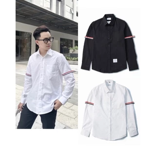 Áo Sơ Mi Nam Nữ Thom Browne Tay Kẻ Sọc 𝕋𝕙𝕠𝕞 𝔹𝕣𝕠𝕨𝕟𝕖 Dài Ngắn Phối Viền Cao Cấp Vải Oxford Đẹp