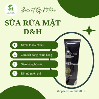 Sữa rửa mặt trái nhàu D&H SKIN FACE- sáng da giảm dầu nhờn sạch sâu giảm mụn,se khít lỗ chân lông tuýp 100g