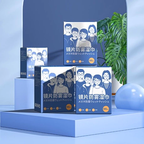 Hộp 100 Miếng Khăn Giấy Lau Kính Nano Chống Mờ Sương, Vân Tay, Bụi Bám-BA899