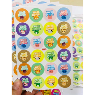 Sticker lời khen tiếng anh cute