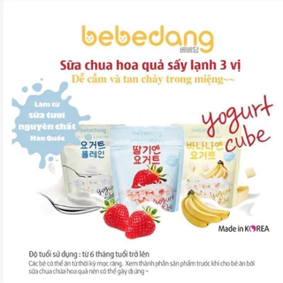 Sữa chua khô, Phô mai sấy lạnh Bebedang cho bé gói 16g Hàn Quốc