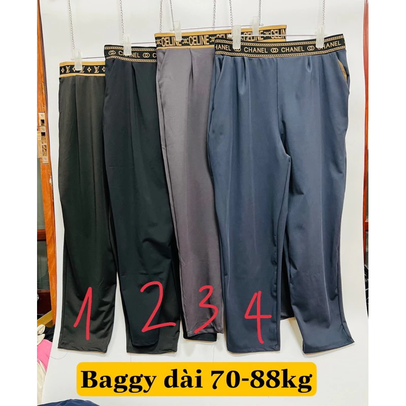 Quần baggy dài bigsize 70-88kg chất co giãn thoải mái