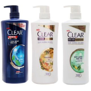 Dầu gội Clear 630g bạc hà, thảo dược, clear men