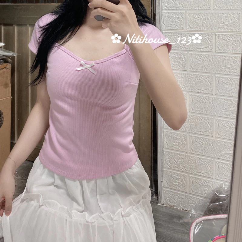 [XẢ KHO SALE] Áo nơ style coquette các loại