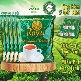 [MUA 5 TẶNG 5] [MUA THÊM TẶNG THÊM]- COMBO 5 TÚI- Trà Sữa Royal Myanmar Nhập Khẩu Chính Hãng- túi lớn 30 gói [DATE 2025]