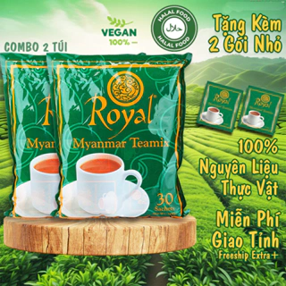 [MUA 2 TẶNG 2] [MUA THÊM TẶNG THÊM]- COMBO 2 TÚI- Trà Sữa Royal Myanmar Nhập Khẩu Chính Hãng- túi lớn 30 gói [DATE 2025]