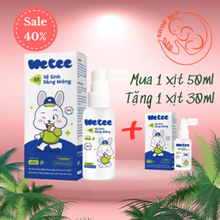 (HÀNG MỚI VỀ) Mua 1 Tặng 1, Mua Xịt Vệ Sinh Răng Miệng Wetee 50ml Tặng 1 Xịt Vệ Sinh Răng Miệng Wetee 30ml Cho bé 1 tuổi