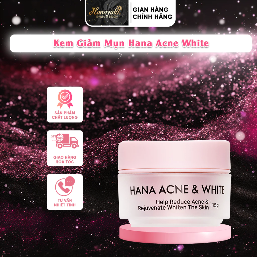 Kem Giảm Mụn Hana Acne White Mini 15g