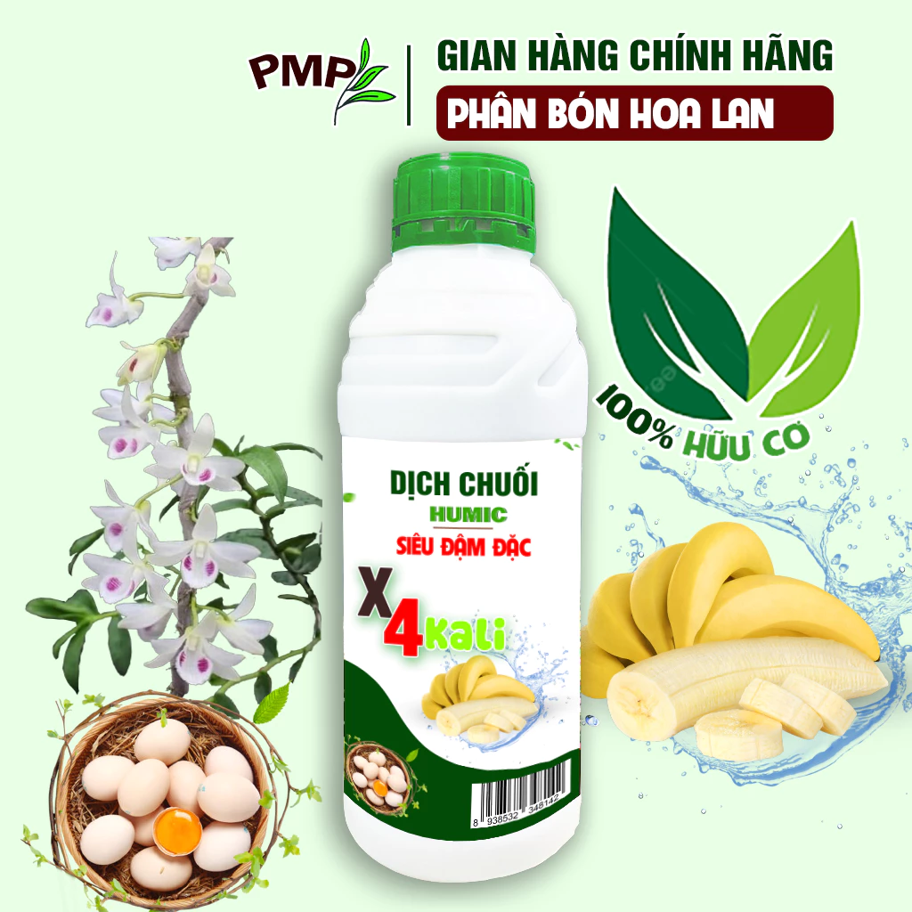 Dịch Chuối Hữu Cơ Vi Sinh PMP Cho Hoa Lan 1000ml