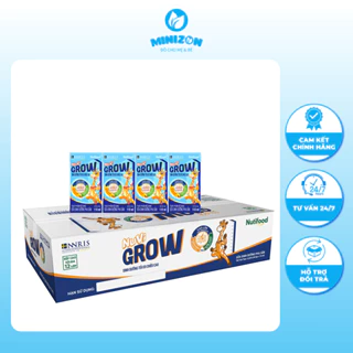 Vỉ 4 hộp sữa pha sẵn Nuvi Grow Xanh 110ml tăng chiều cao từ 1 tuổi