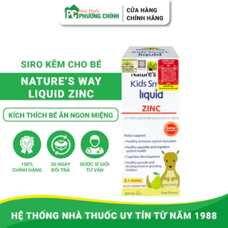 Siro Kẽm Cho Bé Nature's Way Kids Smart Liquid Zinc - Giúp Tăng Sức Đề Kháng Cho Bé (Chai 200ml)