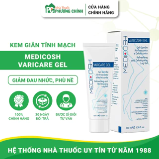 Kem Bôi Giãn Tĩnh Mạch Medicosh Varicare Gel - Giúp Giảm Tình Trạng Đau Nhức, Phù Nề, Nặng Chân (Hộp 50-100ml)