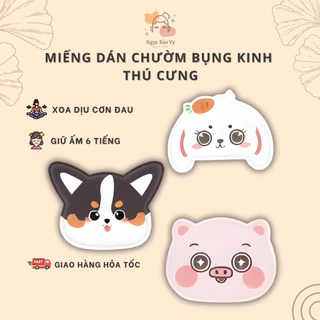 Miếng Dán Giữ Nhiệt - Thú Cưng Dễ Thương, Duy Trì Độ Ấm 6 Giờ - Xoa dịu cơn đau bụng kinh, giữ ấm cơ thể cho bạn nữ