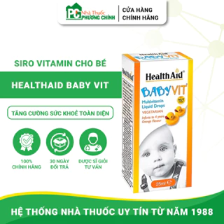 Vitamin Tổng Hợp HealthAid BabyVit Giúp Bổ Sung Vi Chất Thiết Yếu, Tăng Đề Kháng Cho Bé (Chai 25ml)
