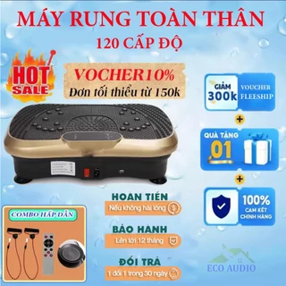 Máy rung toàn thân 120 cấp độ, Máy rung tập bụng giảm mỡ bụng triệt để, Máy rung massage giảm cân hiệu quả tại nhà