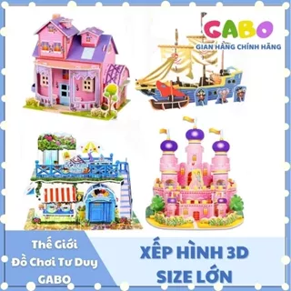 (LOẠI LỚN) Đồ chơi cho bé xếp hình giáo dục trẻ em 3D GABO -Lắp ráp mô hình-Bộ lắp ghép