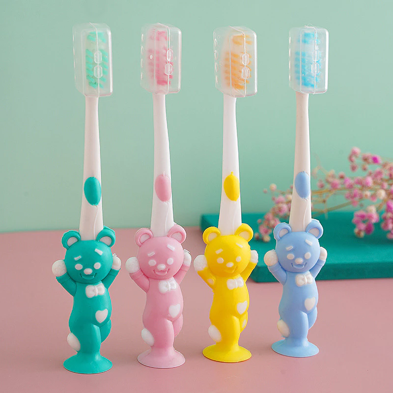 -set 4 Bàn chải đánh răng cho bé lông siêu mềm mịn Không Gây Đau