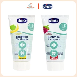 Kem đánh răng cho bé nuốt được CHICCO, kem đánh răng trẻ em 50ml - Monnie Kids