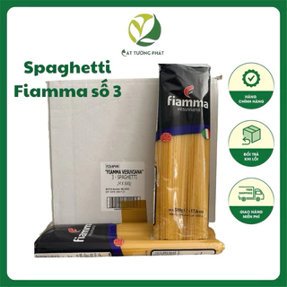 Sỉ 20 gói mỳ ý Spaghetii Fiamma số 3 gói 500gr, Mỳ sợi tròn Fiamma số 3