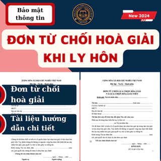 Đơn từ chối lựa chọn hòa giải khi ly hôn