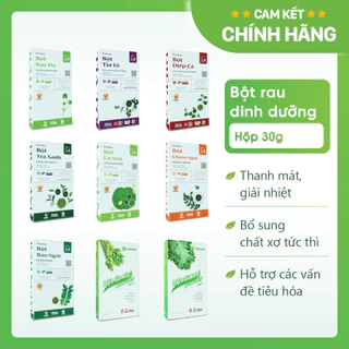 [CHÍNH HÃNG] Bột Rau Sấy Lạnh Nguyên Chất Quảng Thanh Hộp Tiện Lợi - Hộp 30g