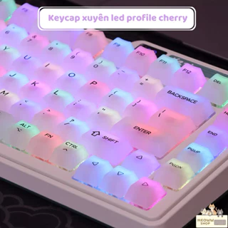 Keycap Xuyên led | Keycap Milky toả led siêu đẹp | Profile cherry